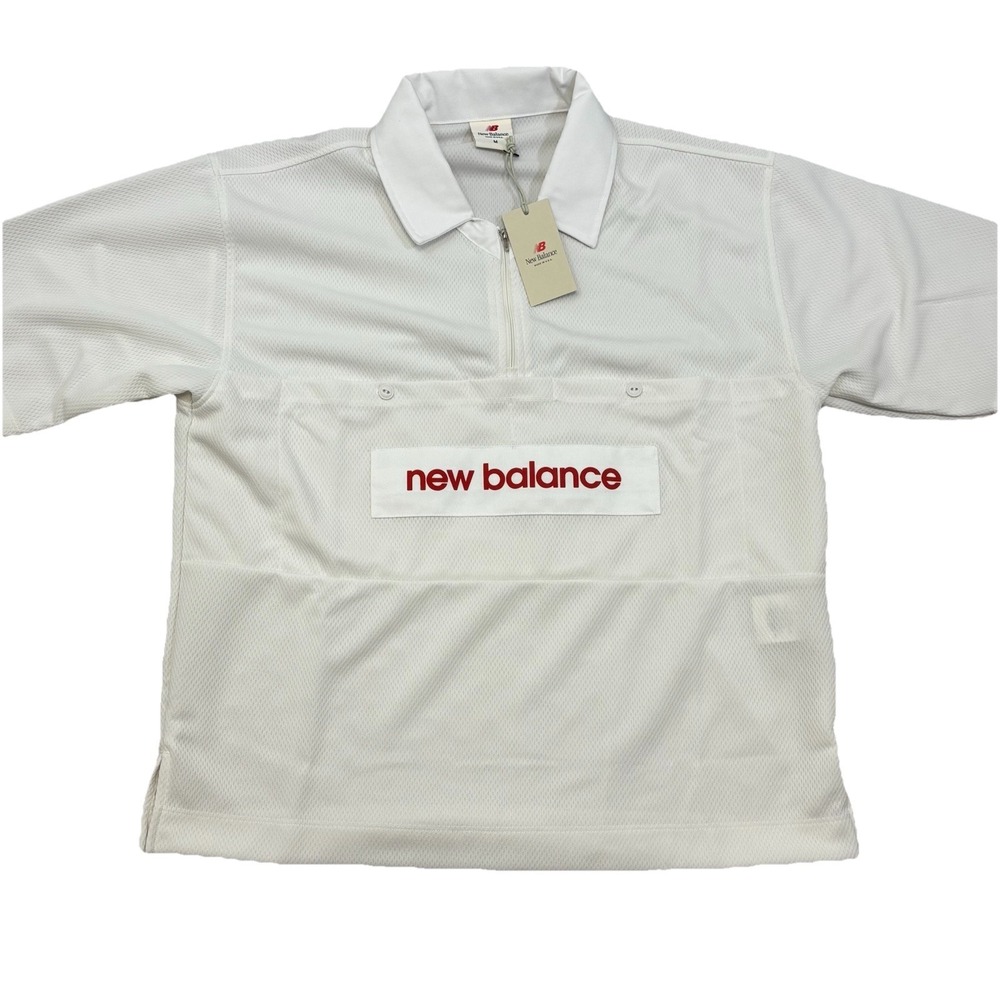 New Balance Made in USA - Mesh Polo - Sea Salt Cream - Men's Sz Med - MT51540